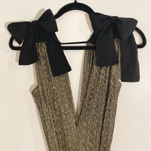 Sabina Musayev Ray Dress, Gold, Size XS